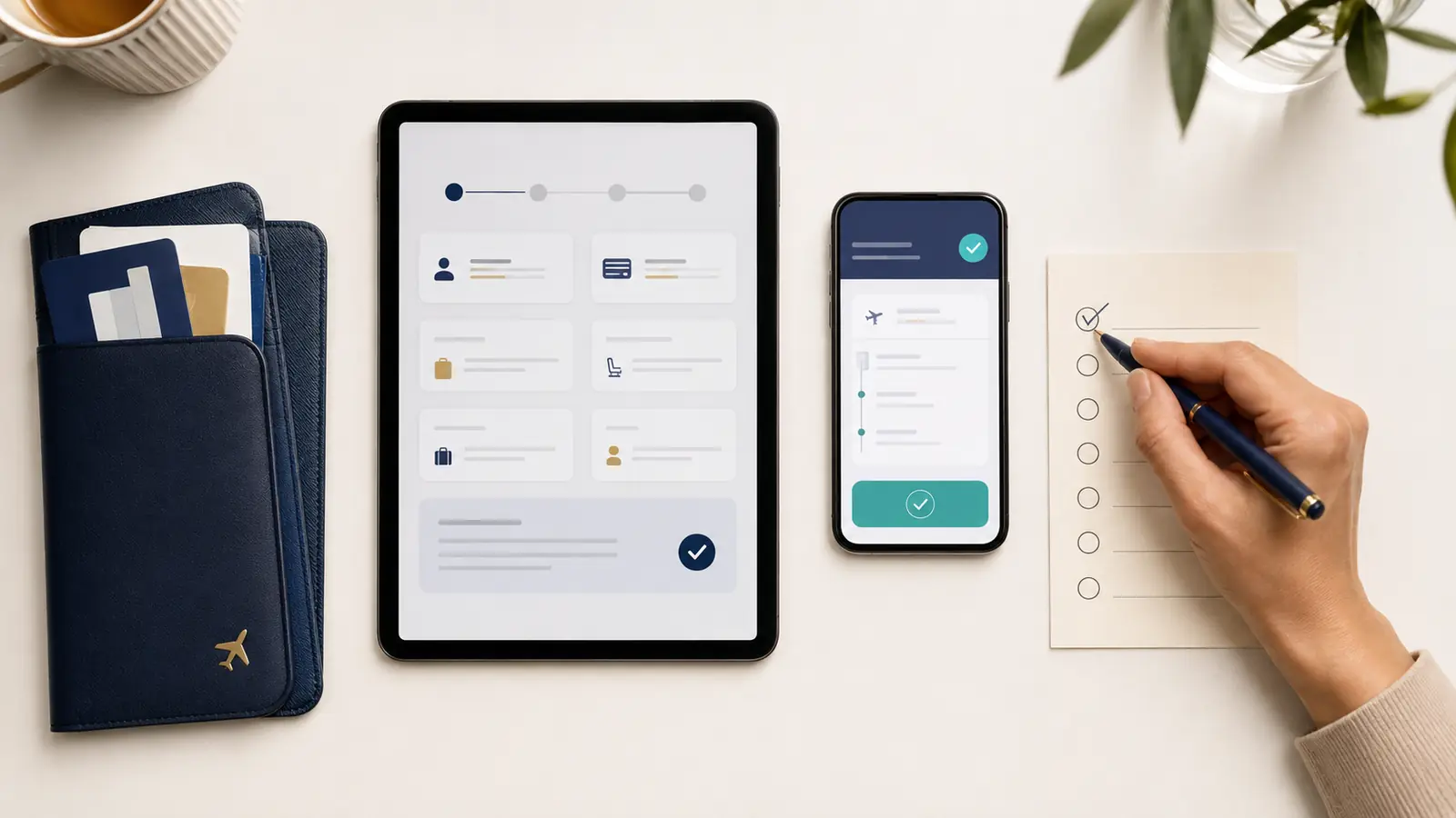 Travel professional reviewing a privacy-safe passenger-name correction workflow